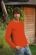 T-Shirt męski z długim rękawem 150g Ciemno pomarańczowy XXL