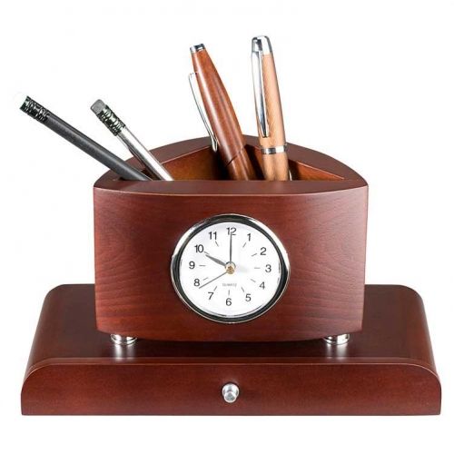 Desk pen. Подставка для наручных часов. Ручки с деревянной подставке с часами. Будильники настольные от батарейки. El Casco Gold Desk Clock with Pen Holder.